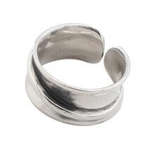 Trendy Openwork Copper Ring Minimalist Scandinavian Style Finger