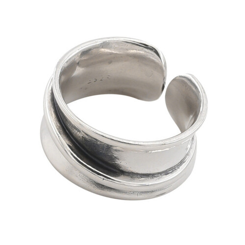 Trendy Openwork Copper Ring Minimalist Scandinavian Style Finger