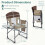 Costway Folding Camping Chair Oversized Portable Directors Chair With Side Table 4