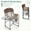 Costway Folding Camping Chair Oversized Portable Directors Chair With Side Table 9