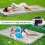Costway Memory Foam Camping Mattress Waterproof Roll up Sleeping Pad for Sleepover 7