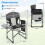 Costway Folding Camping Chair Oversized Portable Directors Chair With Side Table 4