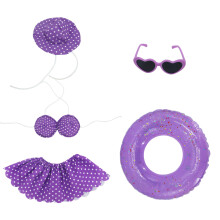 Fun Geese Pink Porch Geese Dress Up Set With Round Pool-Purple