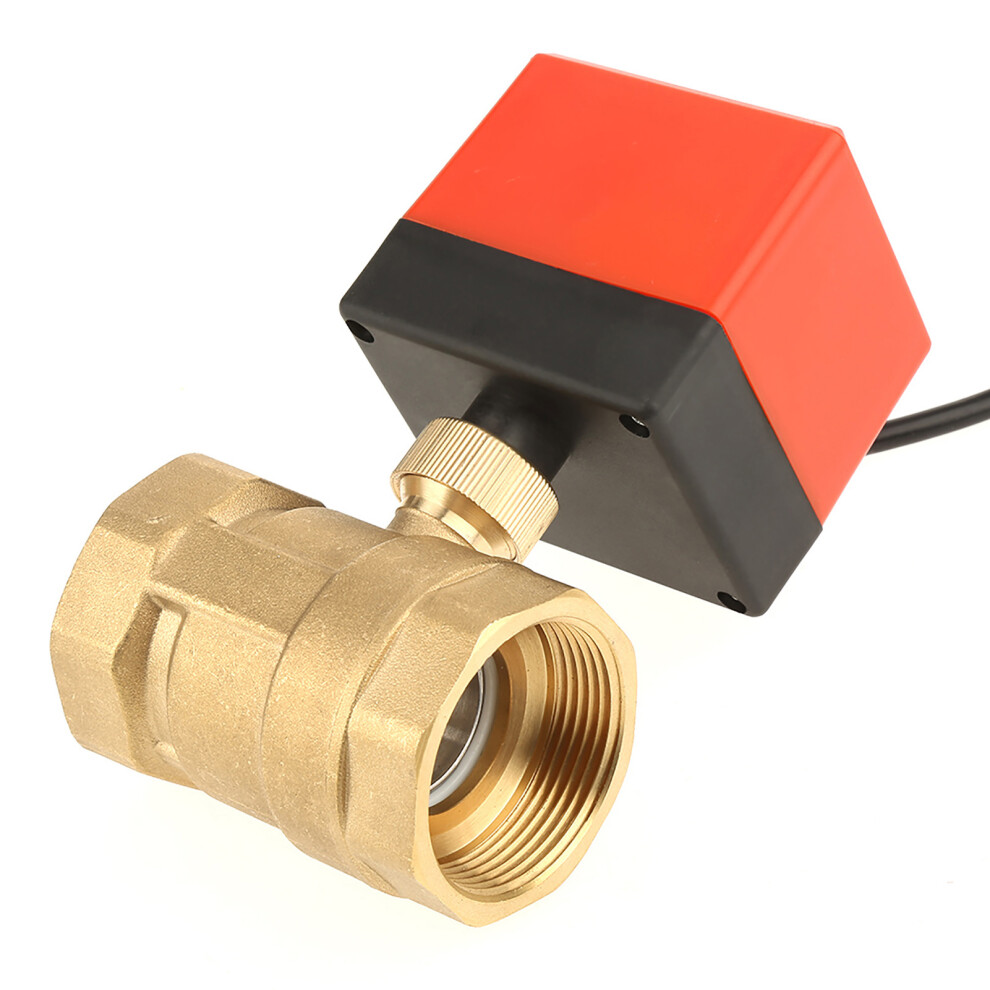 DC 12V Brass Ball Valve Motorised DN40 2-Way