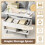 Costway Lift Top Coffee Table 80 cm Modern Accent Table with Hidden Compartment 5