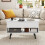 Costway Lift Top Coffee Table 80 cm Modern Accent Table with Hidden Compartment 10