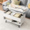 Costway Lift Top Coffee Table 80 cm Modern Accent Table with Hidden Compartment 11