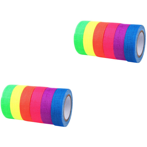12Rouleaux Ruban Fluorescent Uv Pour Décoration Murale Et