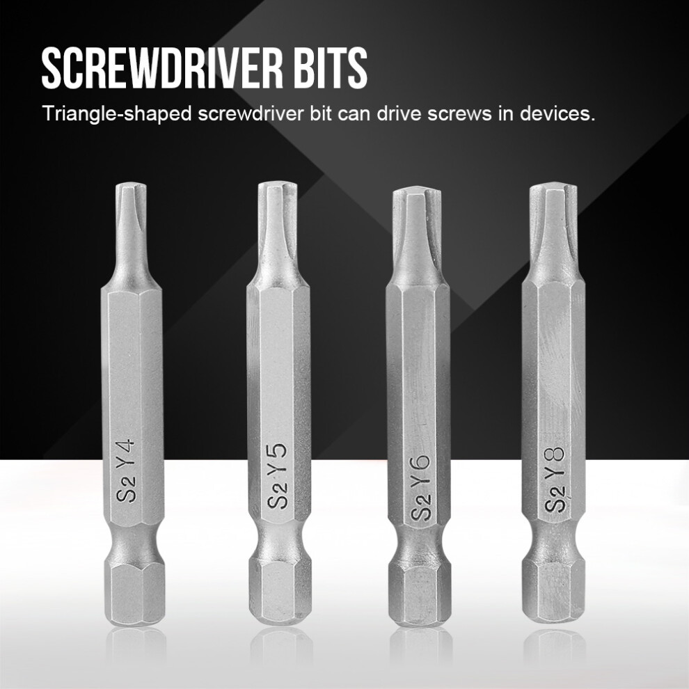 4 Piece Triangle Y Type 1/4 Hex Bit Set