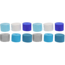 12Rouleaux De Décorations Crépon Colorées Pour Fête Mariage