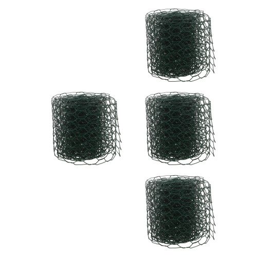4Rouleaux Grillage Vert Durable Pour Clôture Supports De Plantes