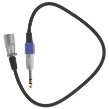 1X Adaptateur Xlr À 1/4' En Cuivre Robuste Noir Pour Audio