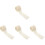 4Rouleaux De Ruban Dentelle Beige En Pour 1