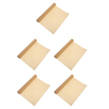 5Rolls Brown Parchment Paper Sheets Nonstick Baking Paper for Home Use