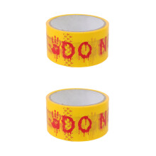 2Rolls Yellow Warning Tape Halloween Decoration PVC Caution Tape Party
