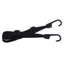 2Hooks Black Elastic Rope Strap for Motorcycles Luggage Packing
