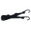 2Hooks Black Elastic Rope Strap for Motorcycles Luggage Packing 1