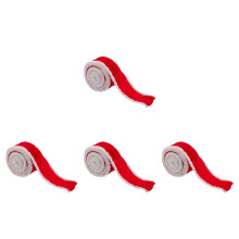 4Rolls Red Nylon Velvet Ribbon for Christmas Wrapping and Bow Making