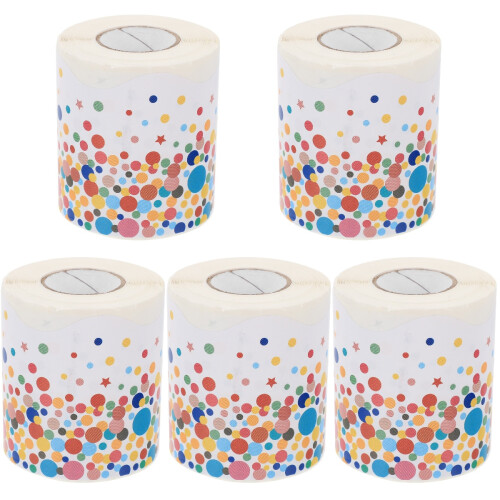5Rolls White Camping Party Decorative Bulletin Board Border Stickers