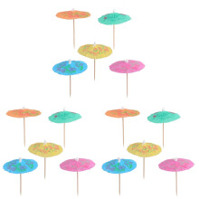 150Pcs Flower Print Paper Cocktail Umbrella Picks for Party Decoration