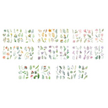 48Sheets Self-Adhesive Scrapbook Stickers Assorted Color for Diaries