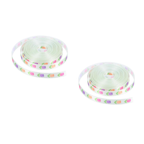 2Rouleaux De Pâques Polyester Vert Clair Motifs Œufs