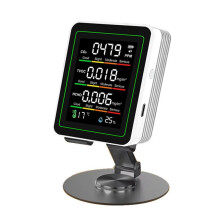 Monitoraggio Della Qualità 'Aria Interna, Monitor di CO2/Temperatura/Rilevatore di Formaldeide TVOC per Stanze, Tende da Coltivazione con Staffa