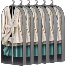 Atmungsaktiver Kleidersack, Kleiderschutz für den Kleiderschrank Grey L