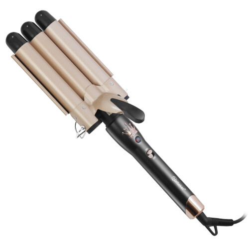 Hatteker 3Barrel Curling Iron 25mm Diameter Ceramic-Coated 2Temperature Settings