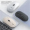 Wireless Computer Mouse with Battery Level Visible Rechargeable 2.4G Portable USB Mouse Silent Click for PC Laptop B 1