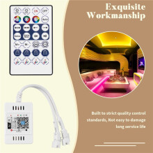 DC12-24V 28 Key RF Controller WiFi APP Music Voice Remote Control for WS2812B WS2811 RGB LED Strip Light Home Dimmer