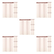 20Sheets Light Brown Hair-Like Waterproof Eye Brow Peel-Off Stickers