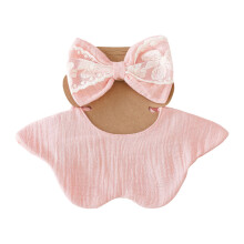 Multifunctional Infant Bib Set Including Bowknot Headband-Es