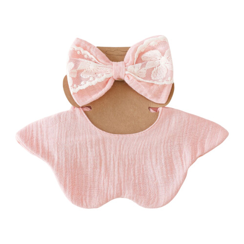 Multifunctional Infant Bib Set Including Bowknot Headband-Es