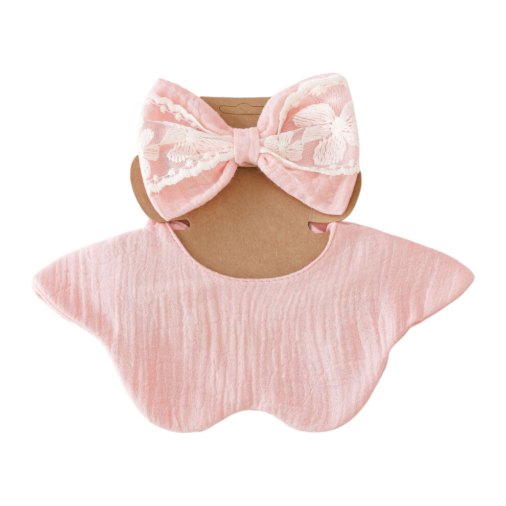 Multifunctional Infant Bib Set Including Bowknot Headband-Es