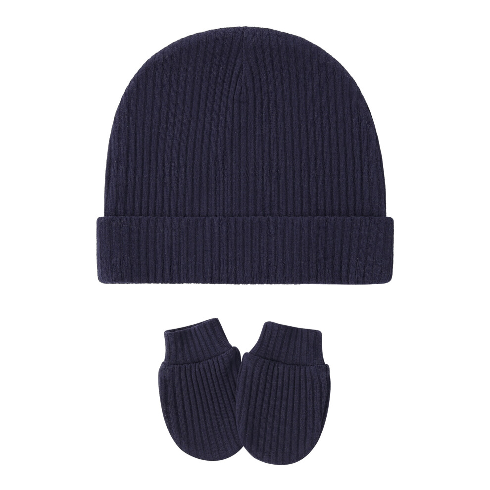 Baby Supply Beanies Hats and Mittens Winter Cap-Navy Blue