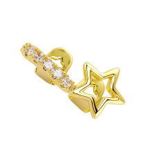 Mouth Jewelry Star Shape Costume Accessory Suitable for-Gold