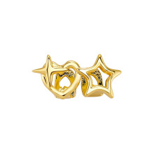 Hip Hop Teeth Jewelry Hollow Star Shape Dental Accessory-Gold
