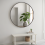 Round Wall Mirror Black Frame Minimalist Design for Bathroom Home Decor 2
