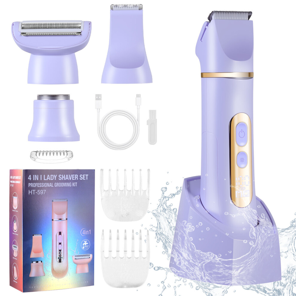 Hatteker Electric Epilator & Shaver For Women, Bikini Underarm Body Hair Trimmer