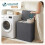 VOUNOT 170L Laundry Basket with Lid, Foldable Hamper with Removable Bag, Anthracite 5