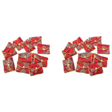 48 in 1 Kleine Schmuck Schatulle Schmuck Rot Schmuck Tasche Bestickt Seiden Tuch Tasche Geldbörse