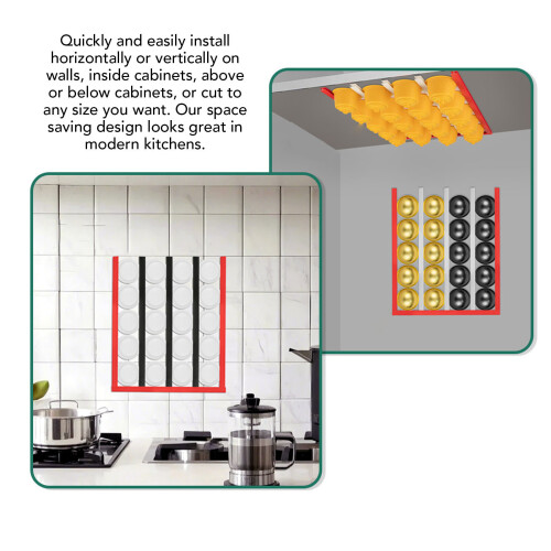 Under Cabinet Coffee Capsule Strip Set