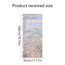 (XC1501--45*200CM) Scale-like translucent colorful sunlight electrostatic window stickers window shading stickers glass stickers can be cut