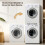 Universal Washer Dryer Stacking Kit with Pull Out Shelf, Adjustable Laundry Stacker Frame with Ratchet Strap 4