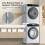 Universal Washer Dryer Stacking Kit with Pull Out Shelf, Adjustable Laundry Stacker Frame with Ratchet Strap 7