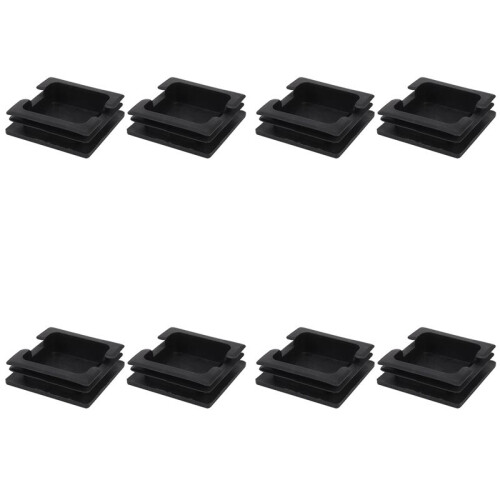 75mm x 75mm Plastic Square Caps Tube Pipe Inserts End Blanking 8 Pcs