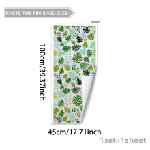 Fresh retro floral sunbeam colorful electrostatic stickers window glass stickers window stickers double-sided visual decoration