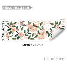 (D22222--30*90cm) Branches and flowers decorative window stickers window sliding door glass stickers home decoration electrostatic stickers