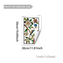 (D22202--30*50cm) Creative green plant fruit electrostatic sticker for window sliding door home decoration glass sticker double-sided visual pvc